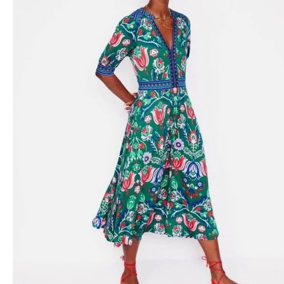 green emerald velvet dress May Jersey Midi Dress-Black main image 1